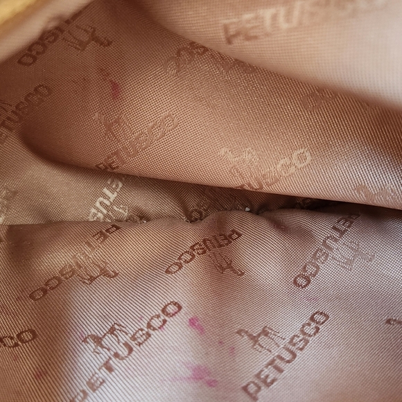 Petusco Vintage Cream and Tan handbag - Picture 8 of 12